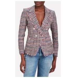 Veronica Beard Theron Double-Breasted Tweed Blazer Size 4